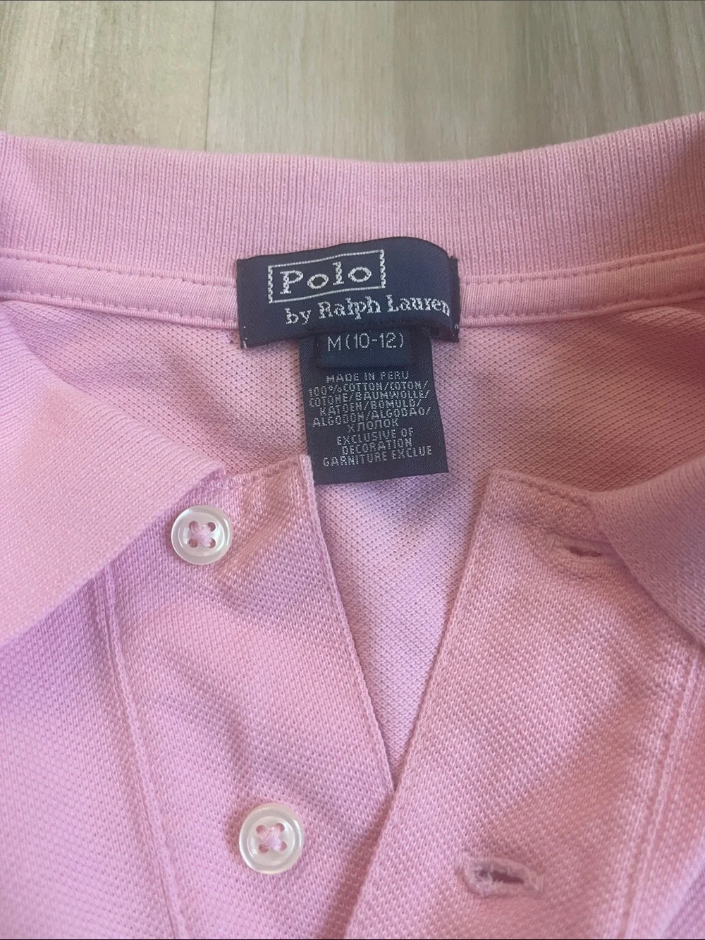 Ralph Lauren Light Pink Polo Shirt with Embroidered Pony